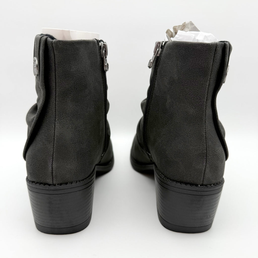 Blowfish Malibu Womens Riley Ankle Bootie US 10 M EU 40.5 Black Vegan Suede NIB