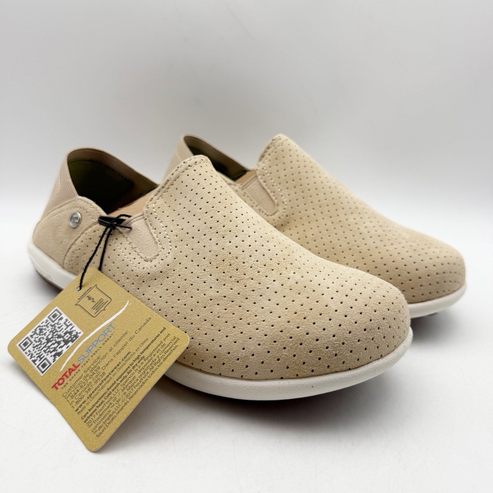 Spenco Waco Womens Siesta Convertible Shoes SIZE 6 Tan Suede Casual NIB