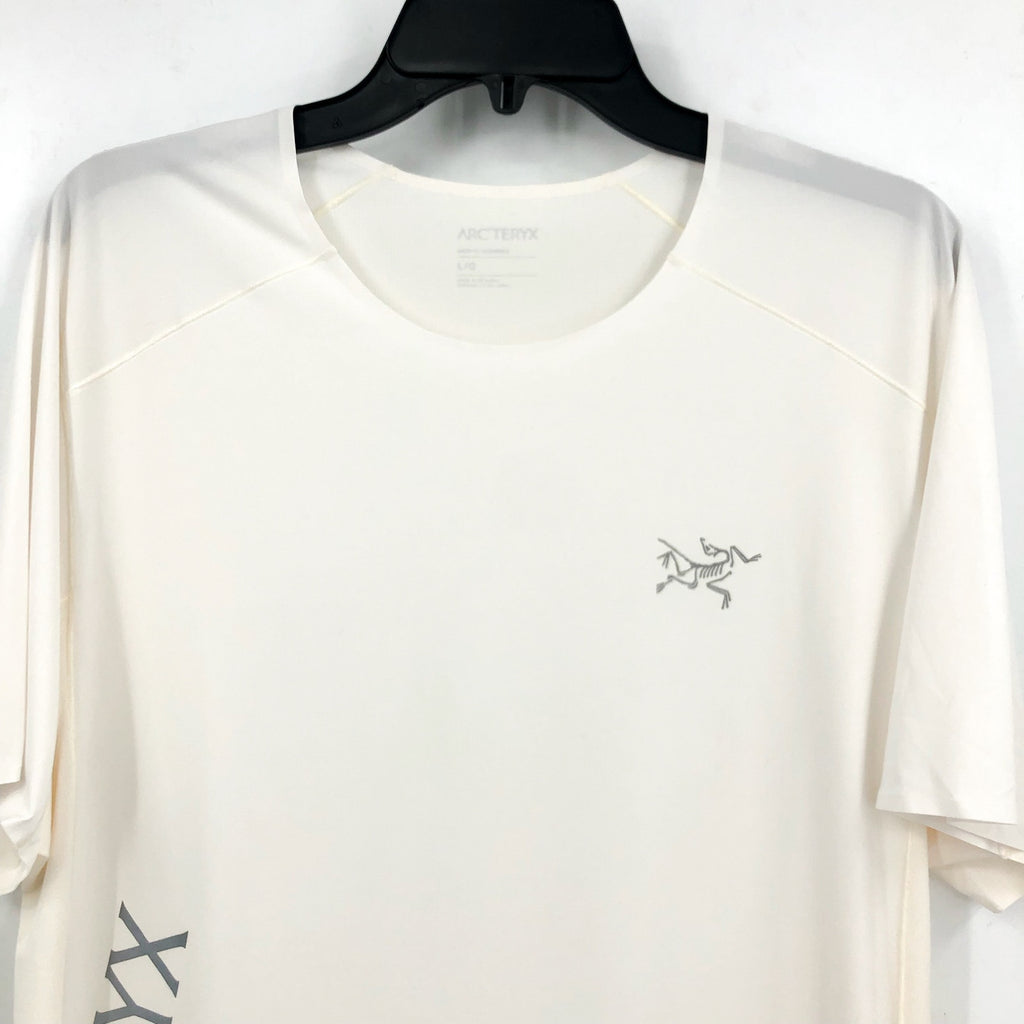 ARC'TERYX Men's Norvan Downword Logo T-Shirt Large White Arctic Silk NWT