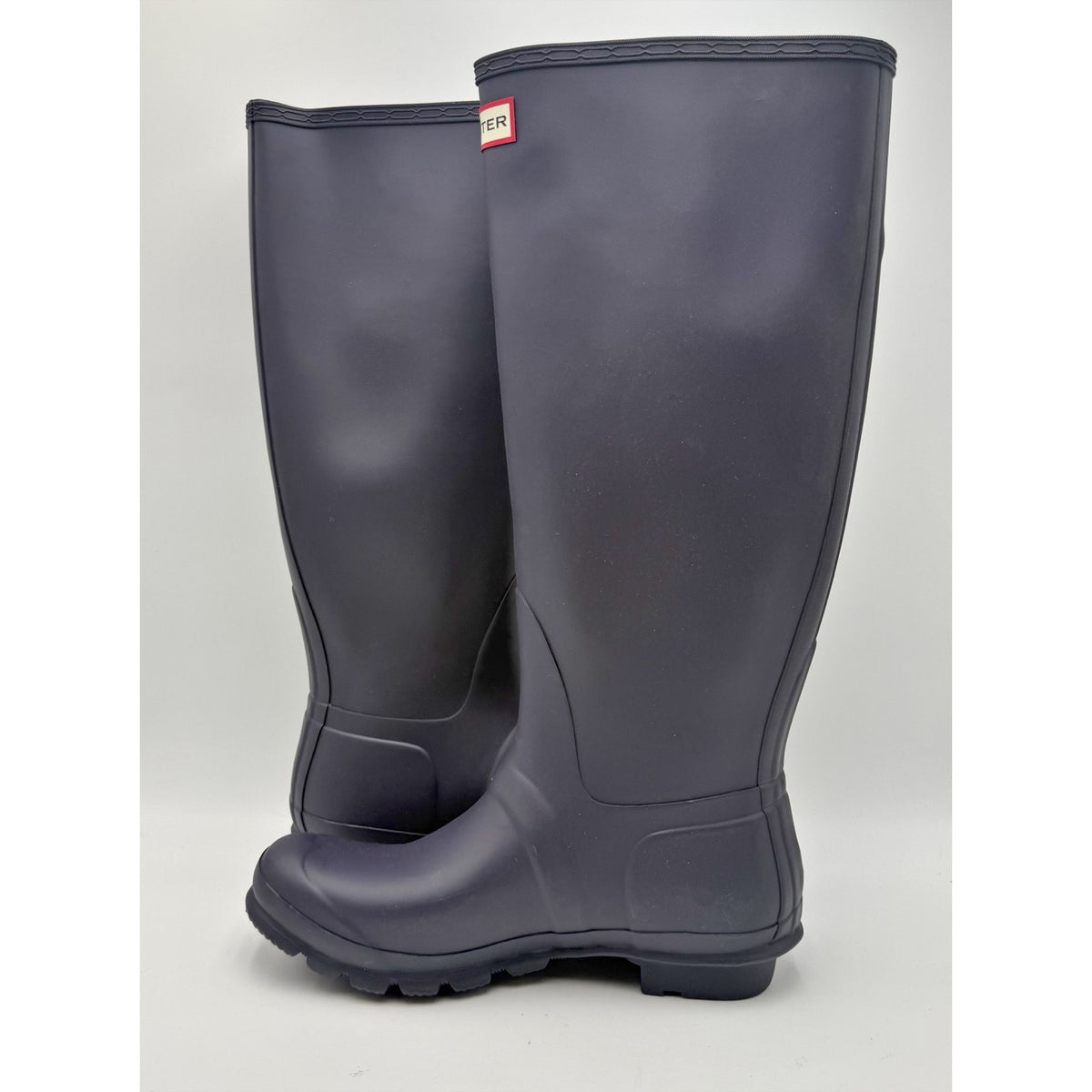Hunter Womens Original Tall Rain Boots Size 10 Navy Blue Waterproof NWOB
