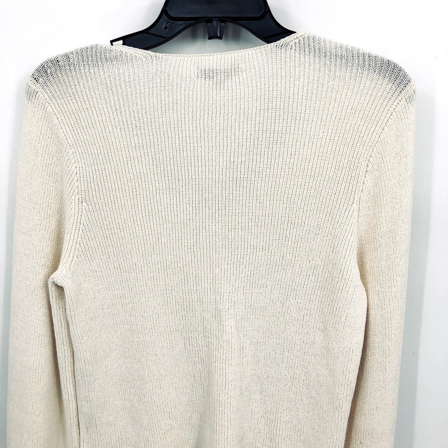 MADEWELL Womens Flared-Sleeve V-Neck Sweater Medium Antique Cream NO063 NWT