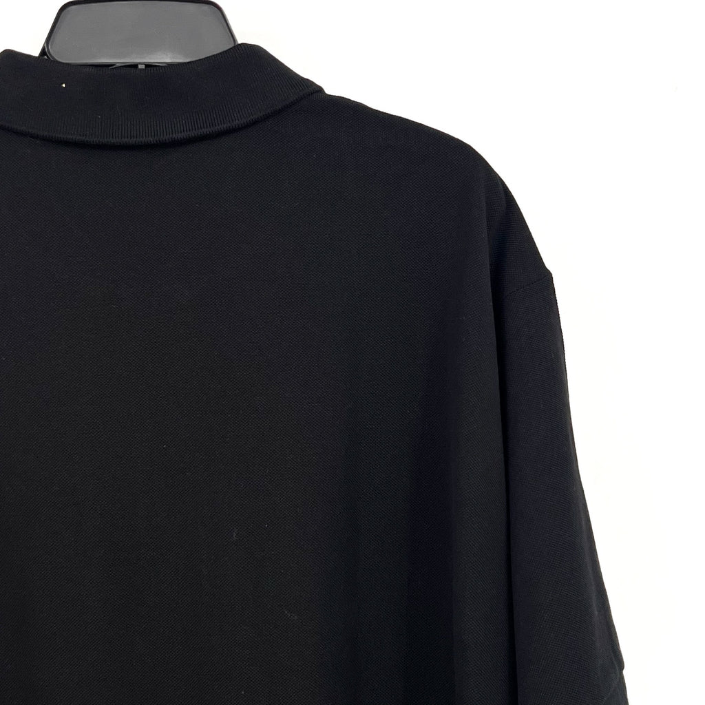 LACOSTE Men's Classic Fit Pique Polo Shirt Size 9 4XL Black Organic Cotton NWT