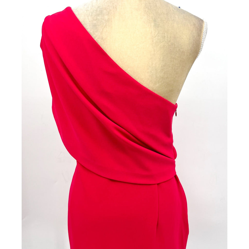 TRINA TURK Women's One-Shoulder Makina Dress Size 14 Pink Coral Asymmetric NWT