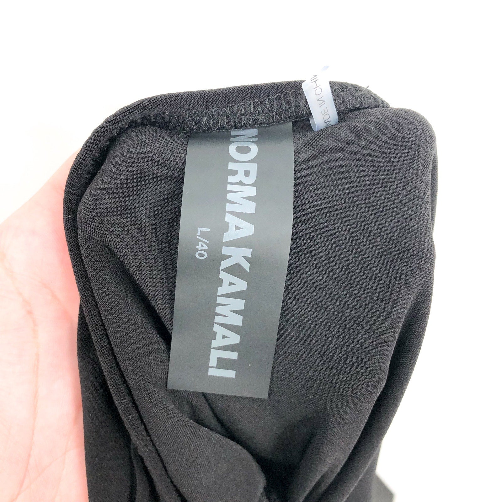NORMA KAMALI Women's One Shoulder Diana Gown Large Black Asymmetric NWT