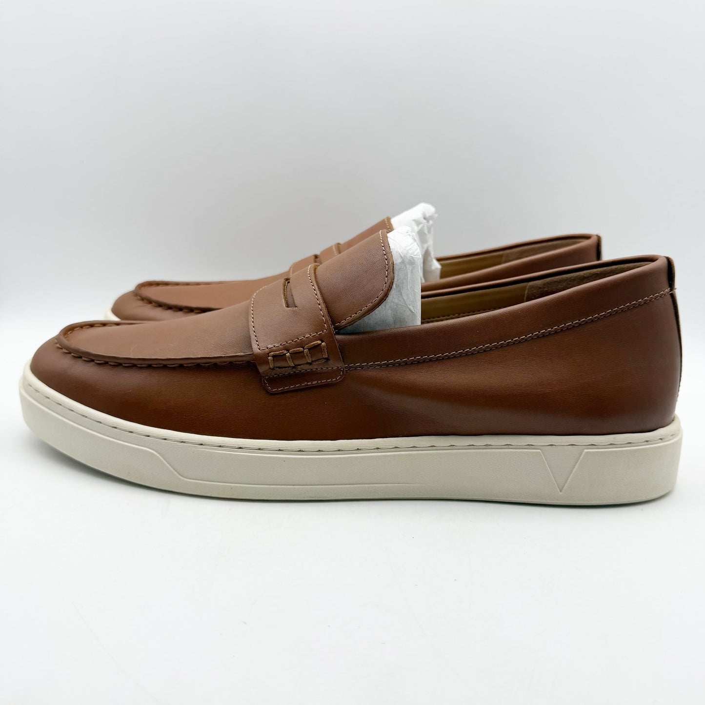 Vionic Mens Thompson Loafers US 13 M EU 46 Tan Leather Slip On NIB