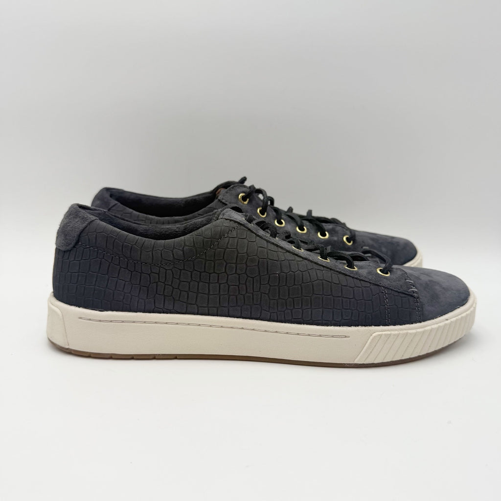 SPERRY Womens Anchor Plushwave Sneakers Size 11 Black Croc Embossed Suede NWOB