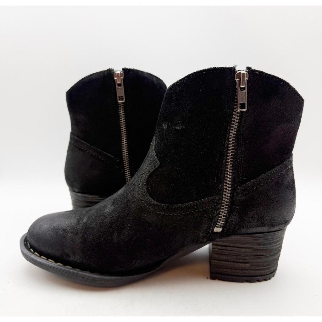 Born Womens Alondra Western Boots Size 9 M EU 40.5 Black Leather NIB