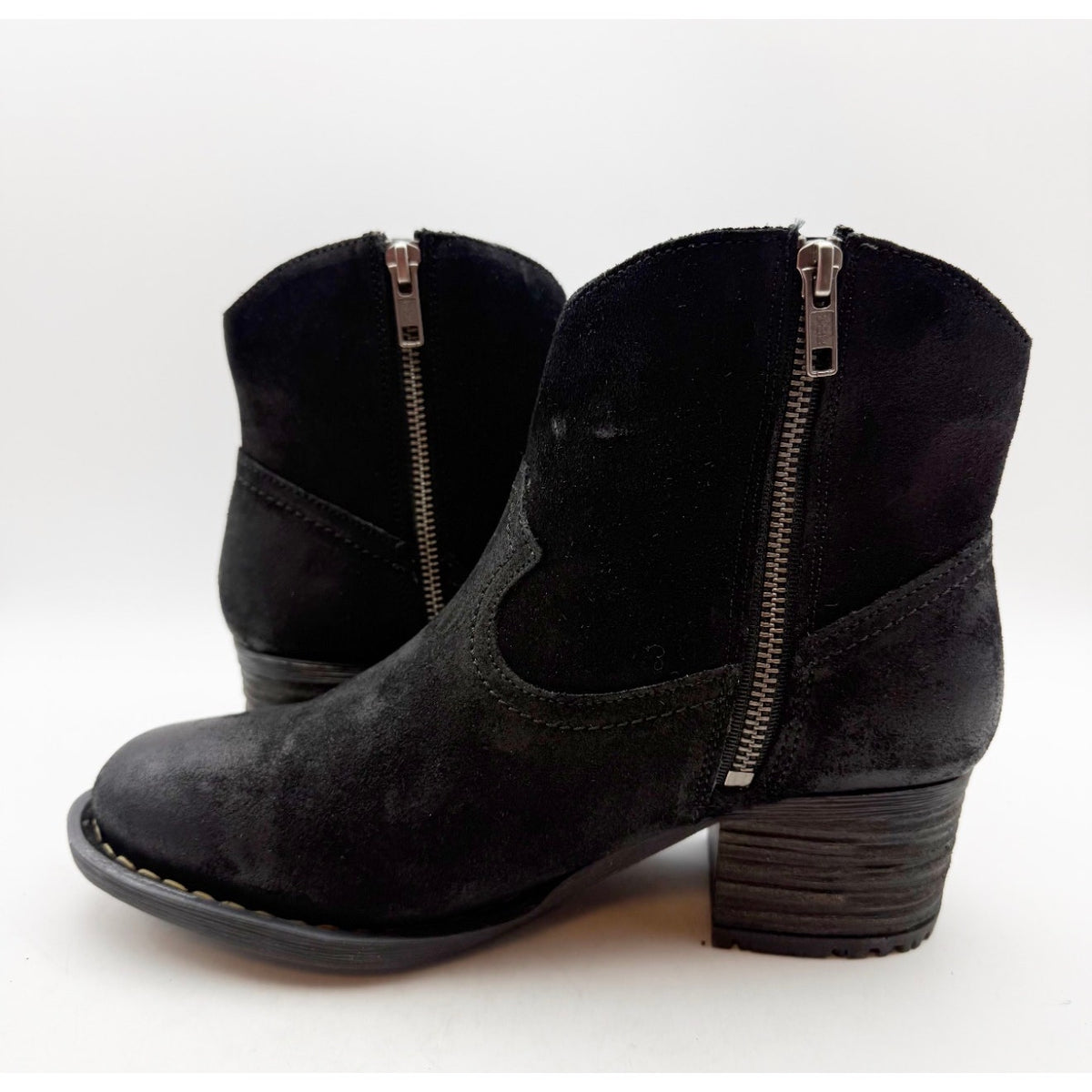 Born Womens Alondra Western Boots Size 9 M EU 40.5 Black Leather NIB