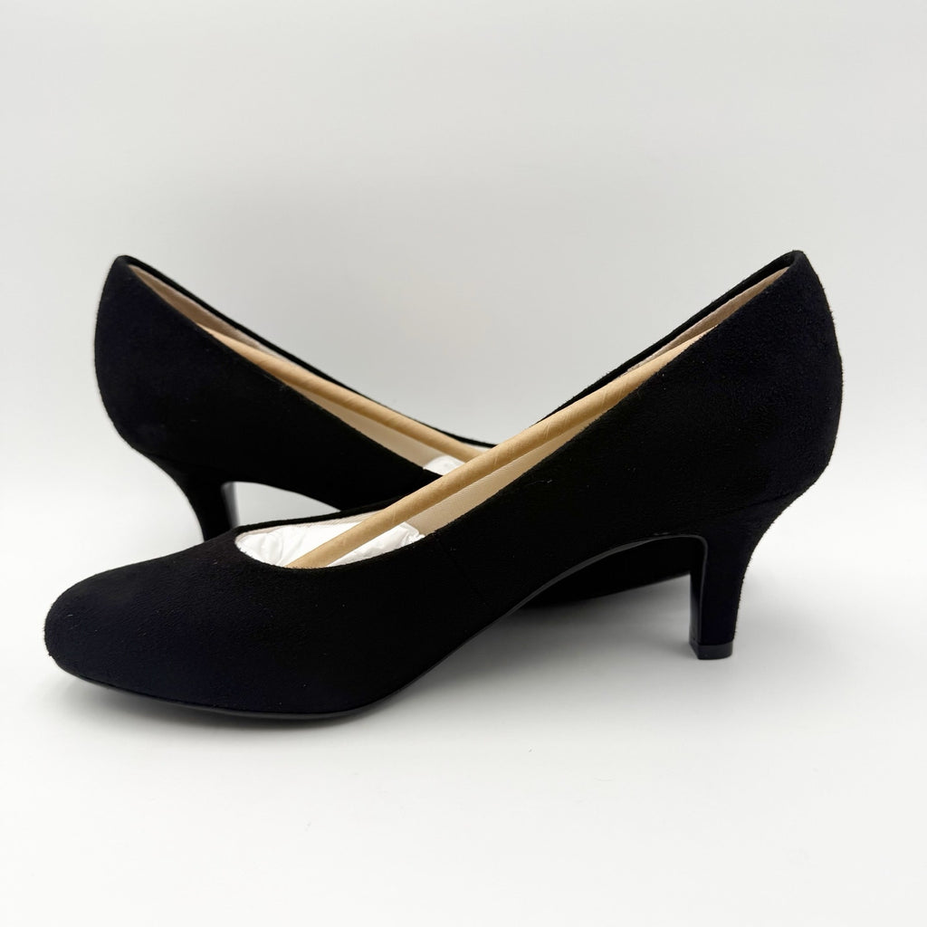 LifeStride Womens Parigi Pumps Size 9 Wide EU 40 Black Microfiber Heels NIB