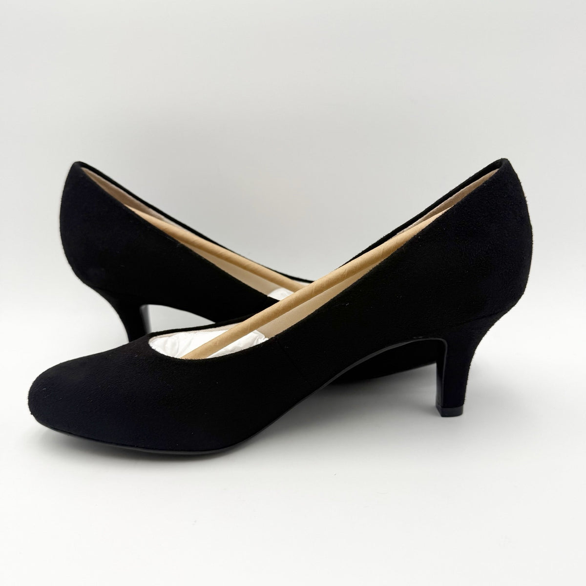 LifeStride Womens Parigi Pumps Size 9 Wide EU 40 Black Microfiber Heels NIB