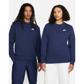 NIKE Womens Club Crewneck Sweatshirt 1X Navy Blue Fleece Long Sleeve NWT