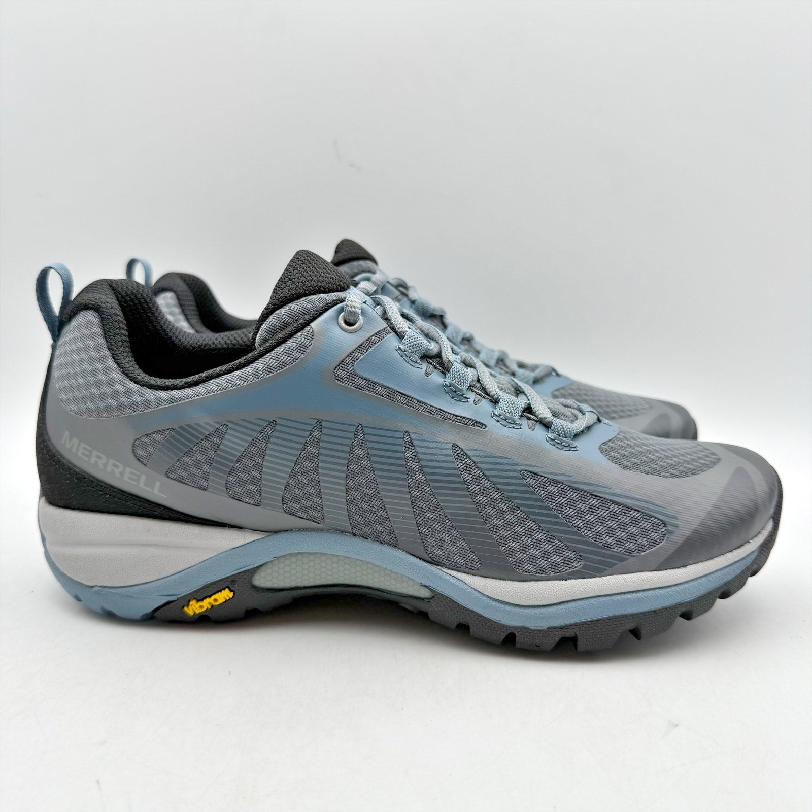 Merrell Womens Siren Edge 3 Hiking Shoes Size 7.5 WIDE Blue Grey Waterproof NWOB