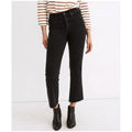 Madewell Cali Demi-Boot Crop Jeans 27x24 Size 4 Tall Black Raw Hem NB086 NWOT