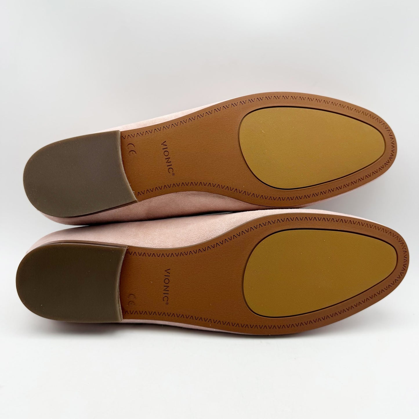 Vionic Womens Willa ll Flat Loafers US 13 EU 45 Pink Suede Slip On NWOB