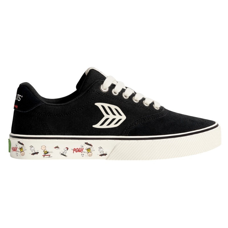 Cariuma Womens Peanuts Naioca Pro Skate Sneakers US 8.5 Black Canvas NIB