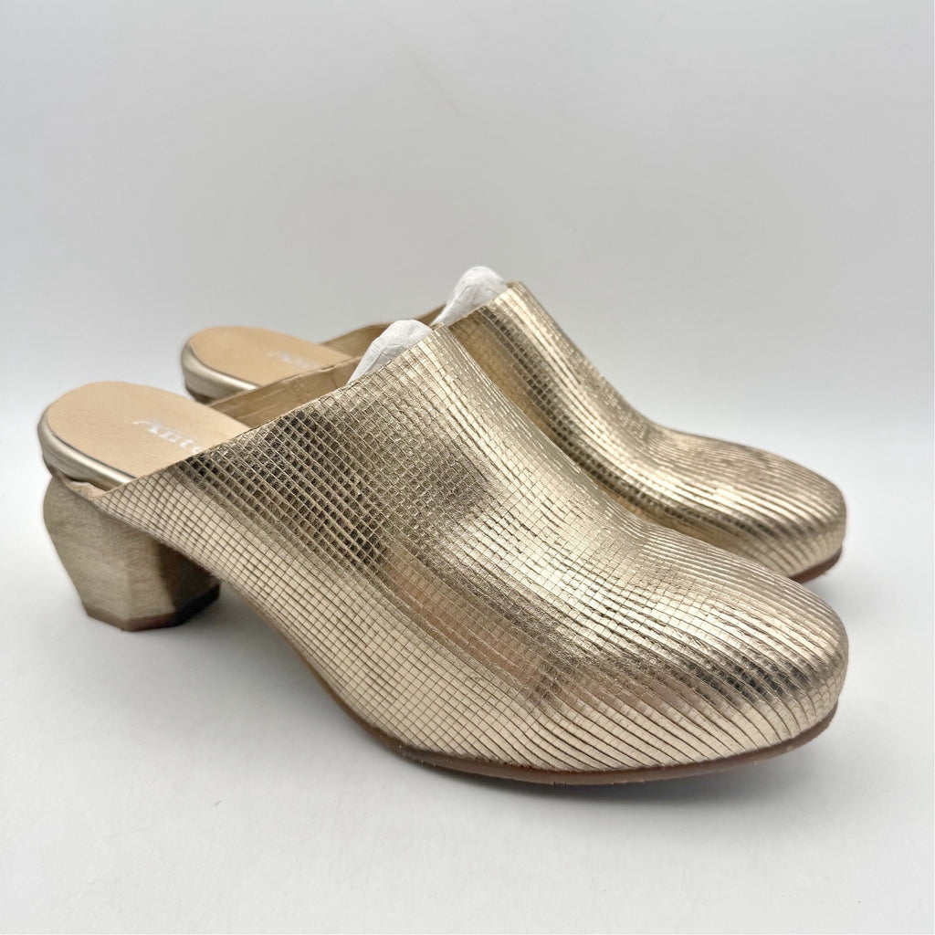 Antelope Womens Penni Mule Heels EU 41 US 10-10.5 Gold Leather NWOB
