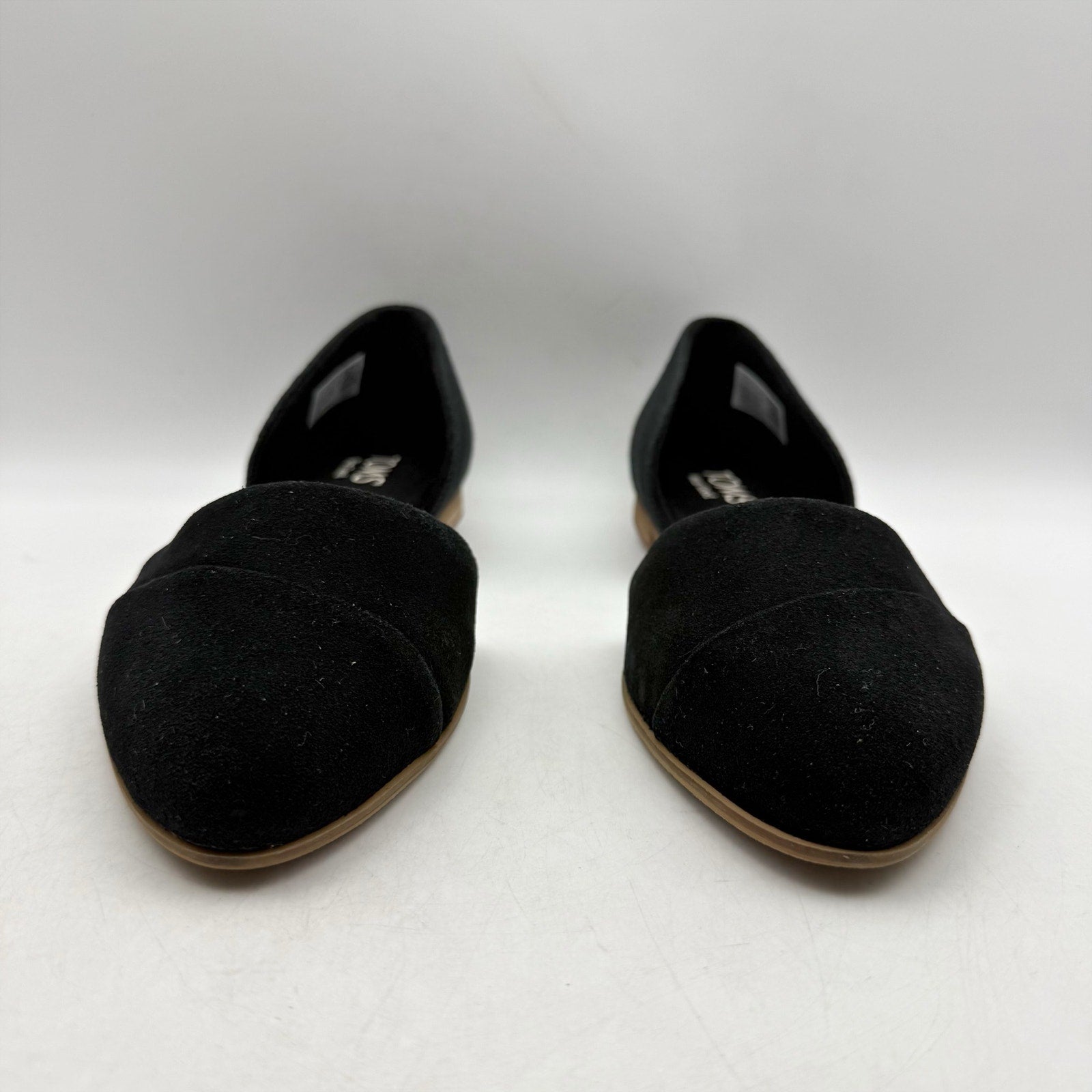 TOMS Womens Jutti D'Orsay Flats Size 9 EU 40 Black Suede NWOB