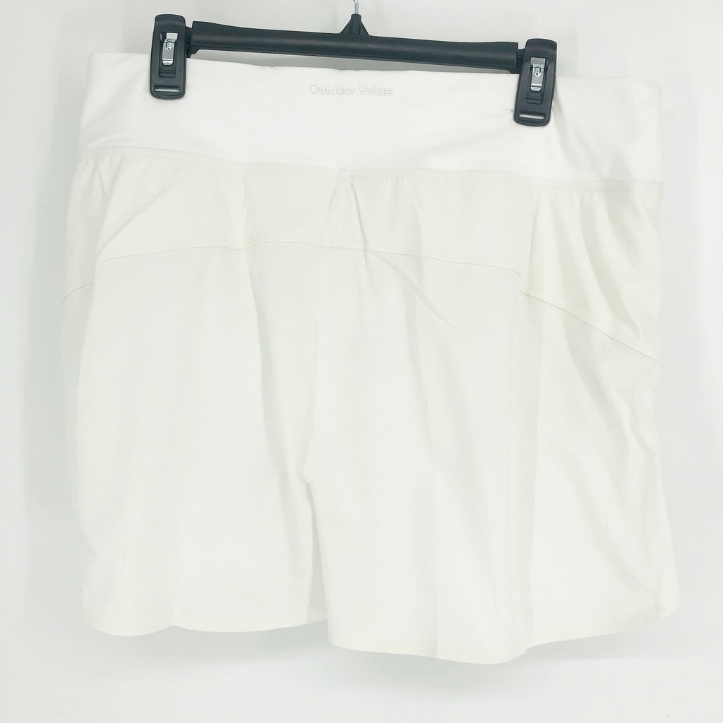 OUTDOOR VOICES Women's Hudson 4" Skort Size XXL White Lightweight NWT