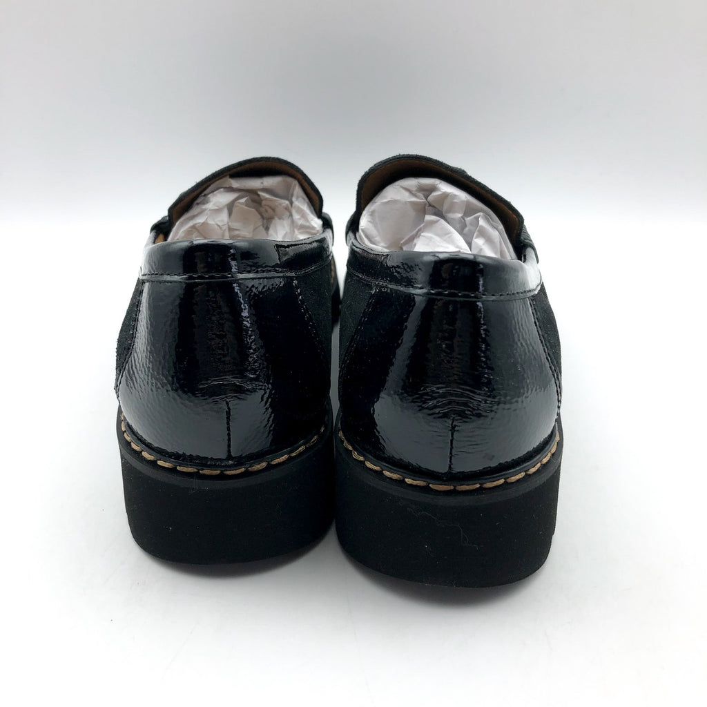 DONALD PLINER Women's Helio Loafers Size 7.5 Black Calf Suede NIB