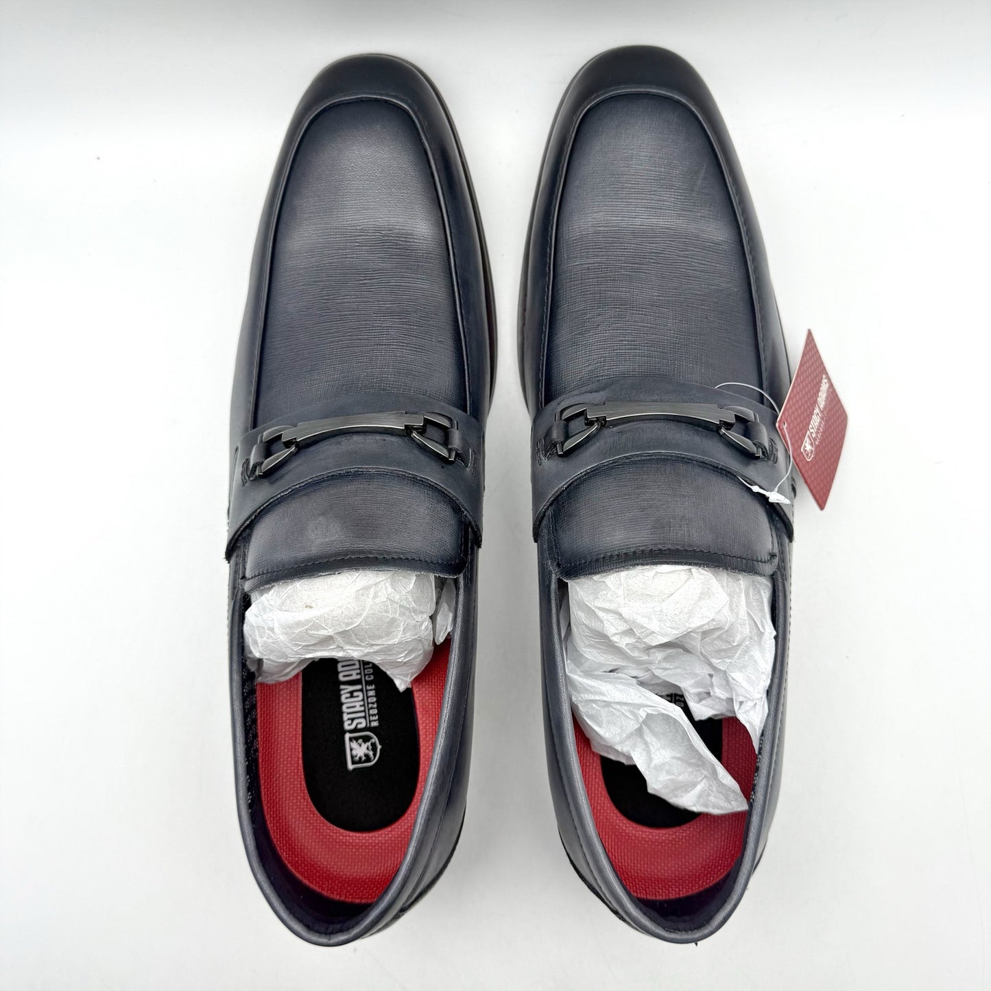 Stacy Adams Mens Kaylor Penny Slip-On Loafer US 11 M EU 44 Gray Leather NIB