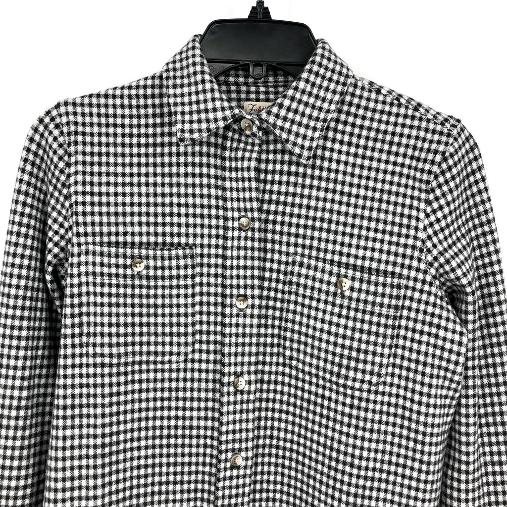 FAHERTY Men's Legend Sweater Shirt XS Black White Encinitas Gingham Check NWT