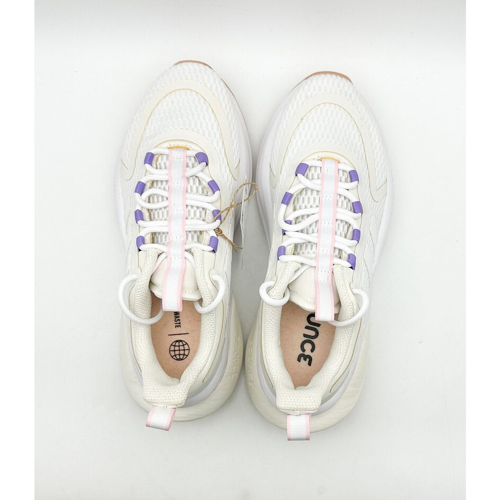 ADIDAS Womens Alphabounce+ Athletic Shoes Size 5.5 White Purple Trainers NWOB