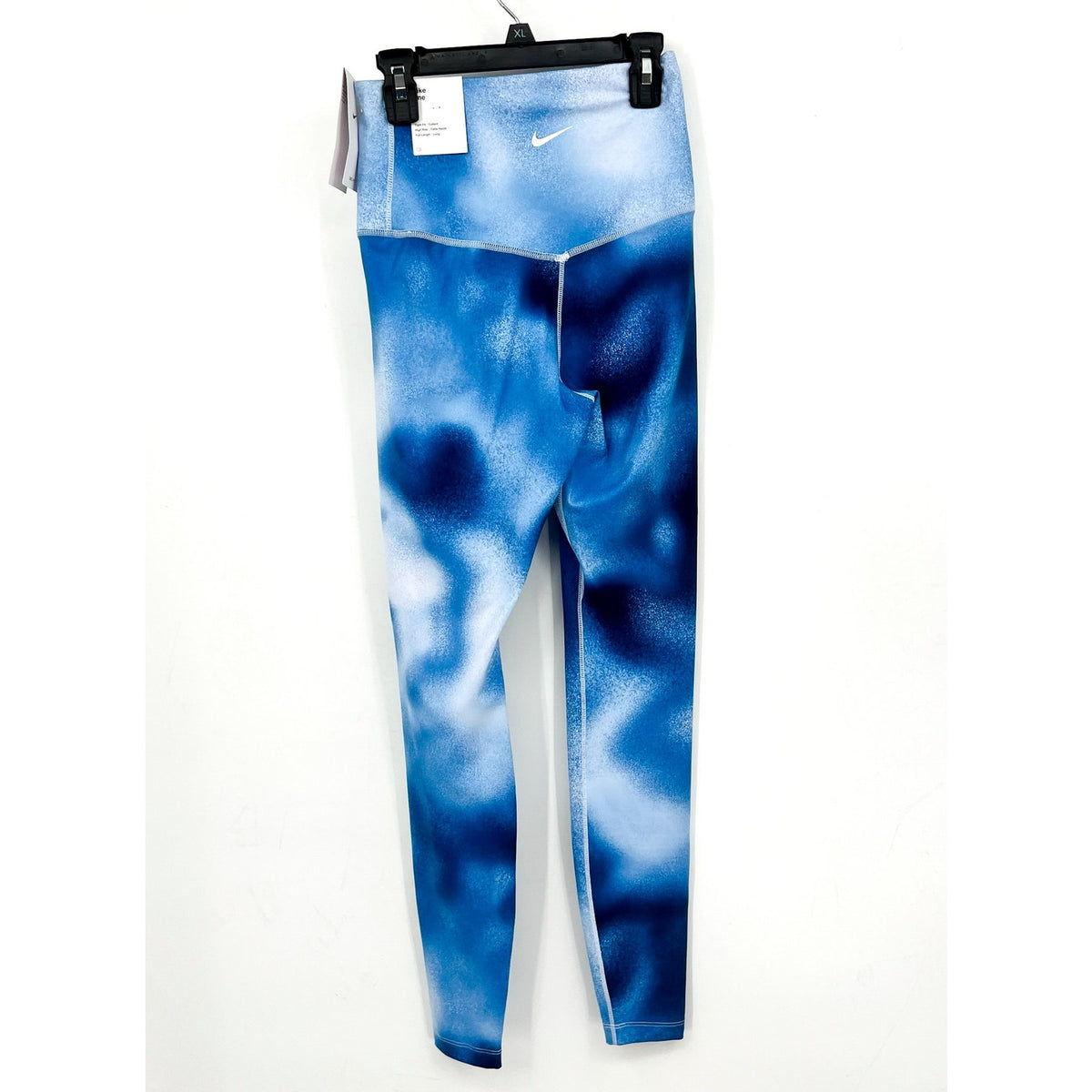 NIKE Women's One Dri Fit Athletic Leggings XS Court Blue Print High Rise NWT