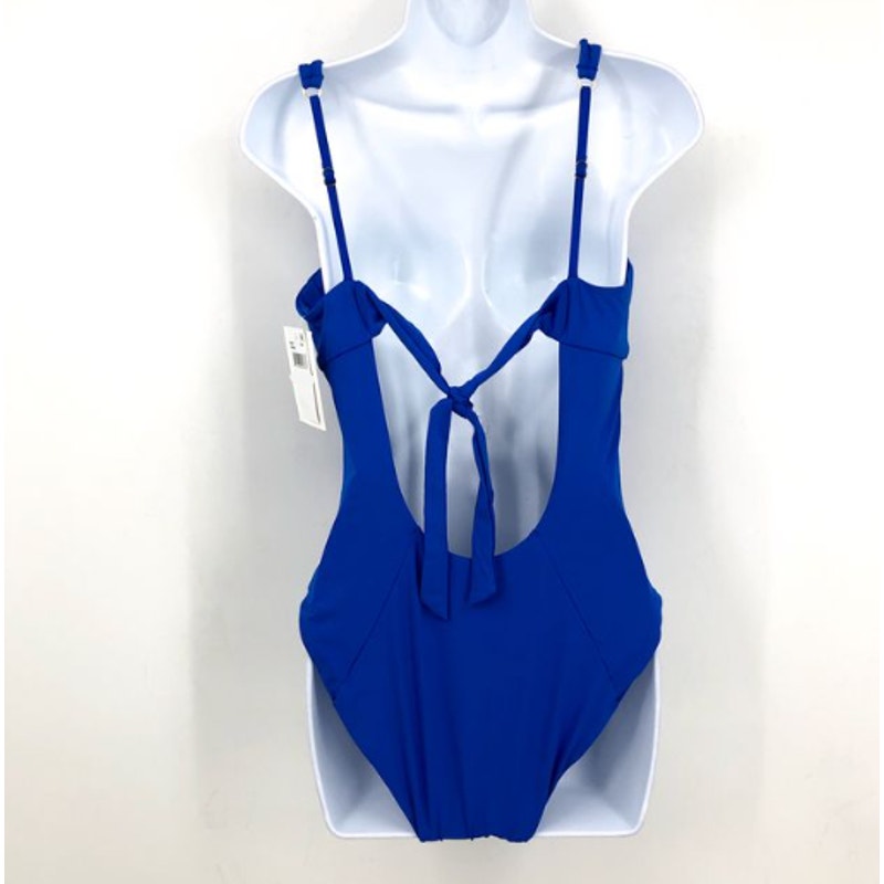BECCA Women's Erin One Piece Swimsuit Medium Ultramarine Blue V-Wire NWT