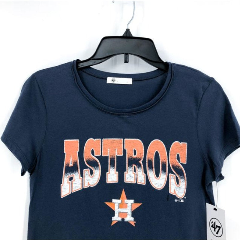 47 BRAND Womens Houston Astros Undertone Frankie T-shirt Medium Atlas Blue NWT