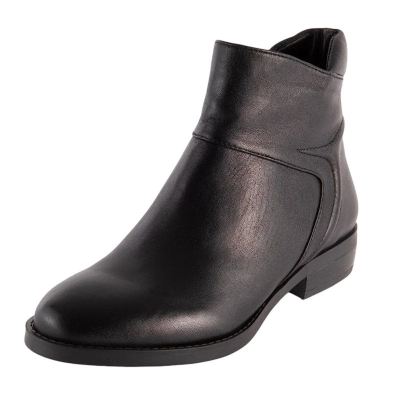 David Tate Womens Ania Ankle Bootie US 8.5 Wide Black Leather NWOB