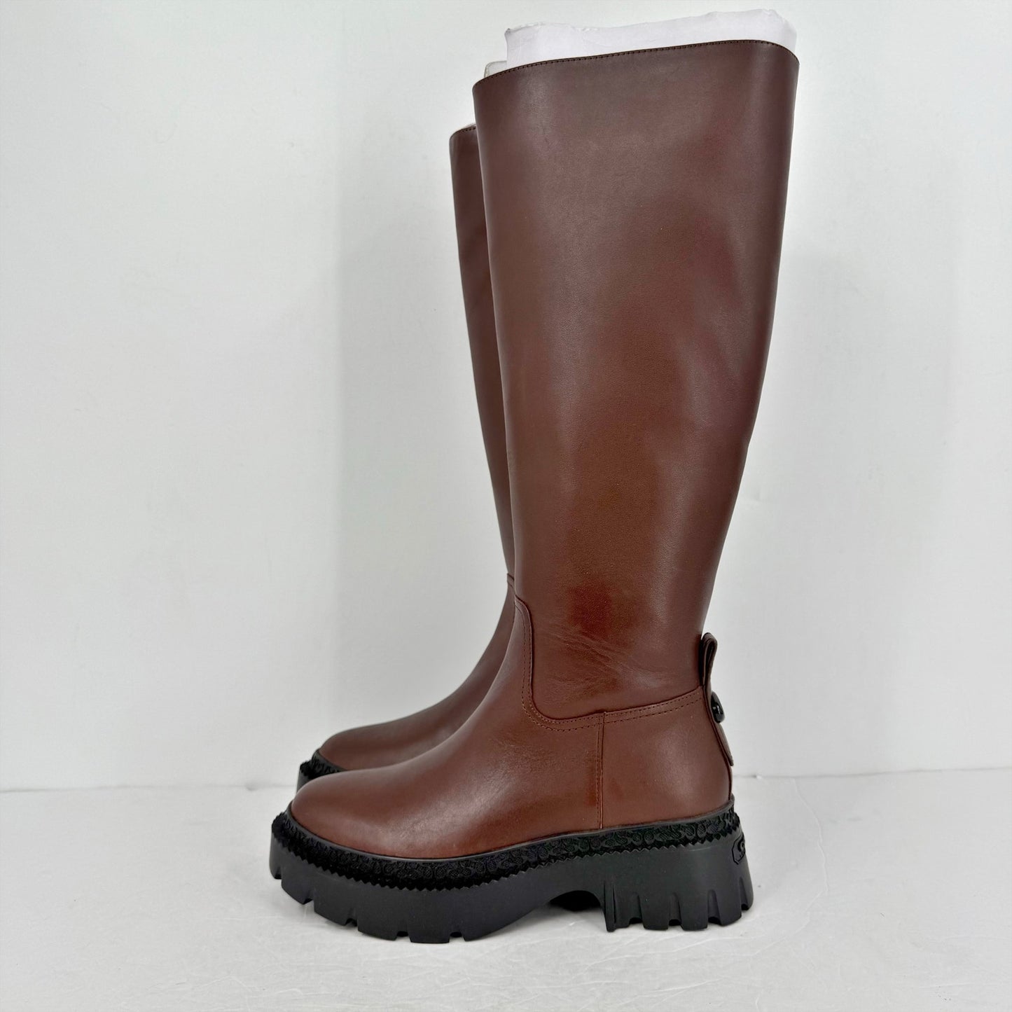 Coach Womens Julietta Knee High Boot US 6.5 B EU 37 Walnut Brown Leather NWOB