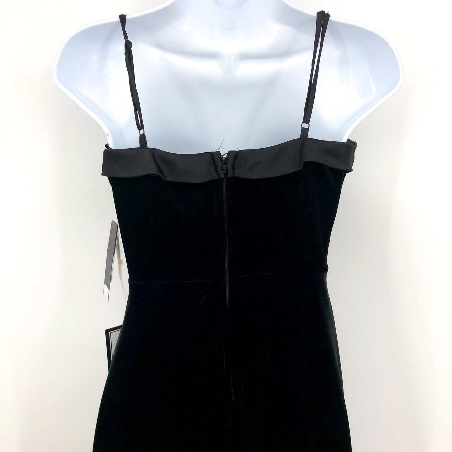 CITY STUDIO Bow-Neckband Long Velvet Gown Size 3-4 Black Formal NWT