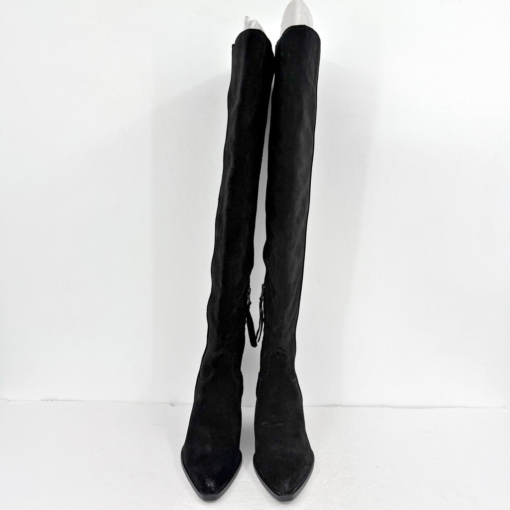 Sam Edelman Women Julee Over The Knee Boot Size 6 M Black Suede Leather NWOB