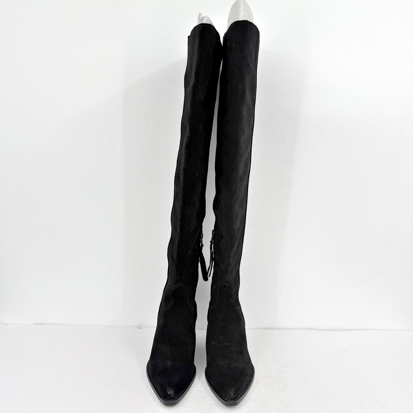 Sam Edelman Women Julee Over The Knee Boot Size 6 M Black Suede Leather NWOB