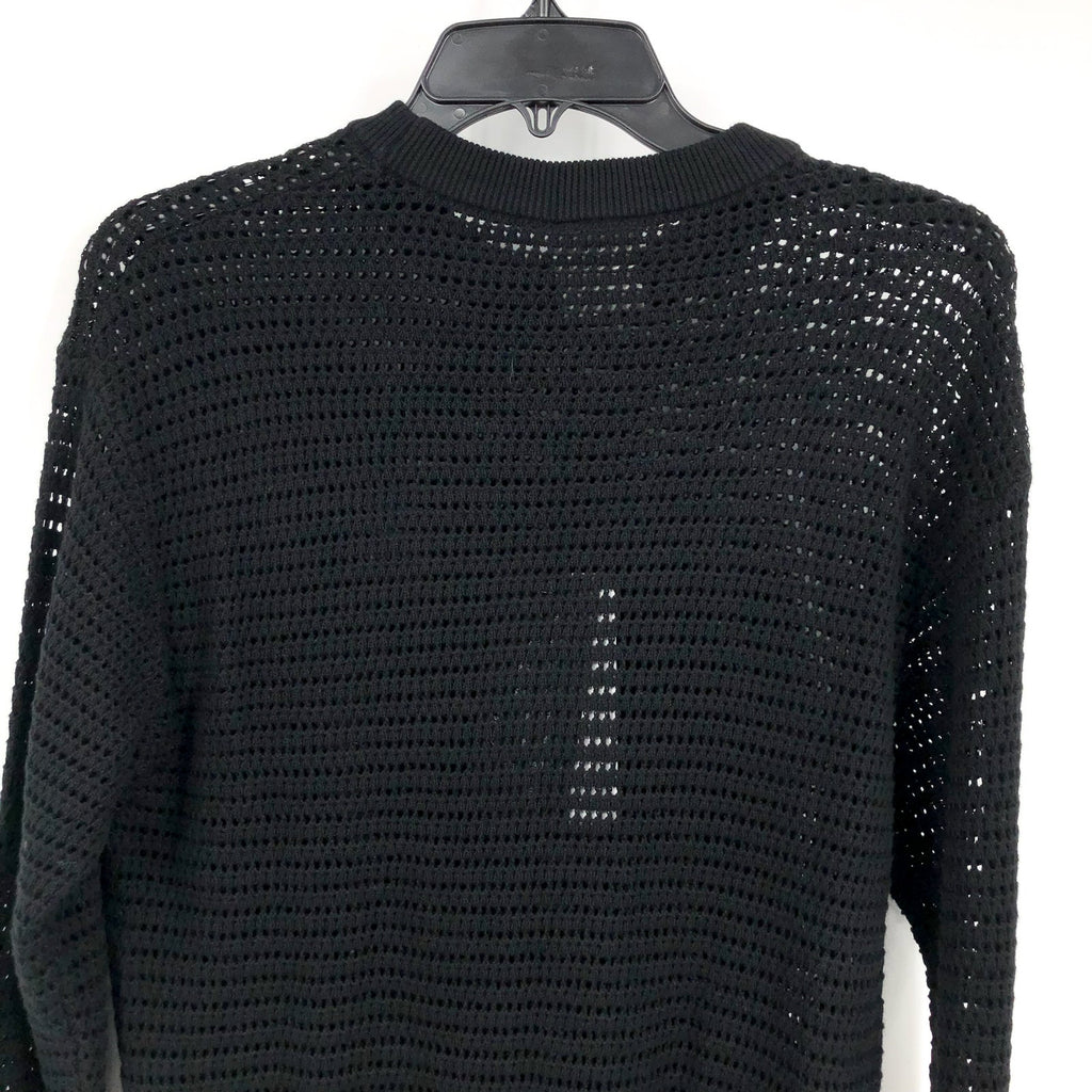 VARLEY Women's Kershaw Sweat Pullover Sweater XXS Black Open Knit Cotton NWT