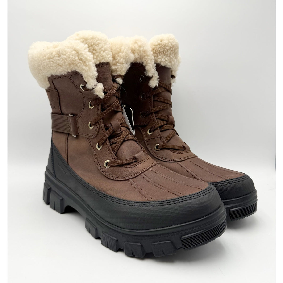Sorel Womens Tivoli V Parc Winter Boots Size 12 Brown Leather Waterproof NIB