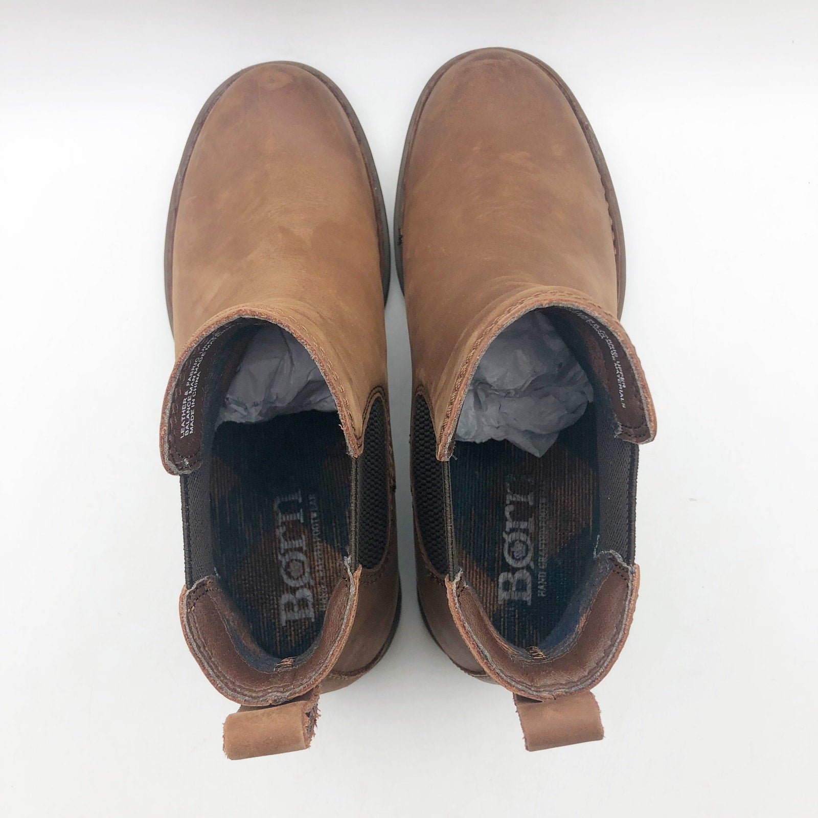 Born Women's Cove Chelsea Boots Size 7M Brown Suede Waterproof Ankle Bootie NIB