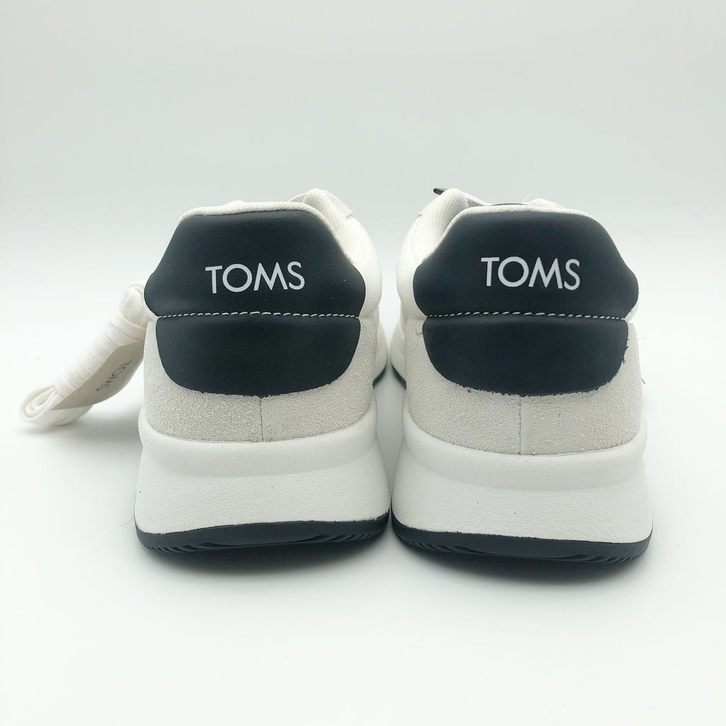 Toms Mens TRVL LITE Retro Runner Sneaker Size 11.5 White Suede Twill NIB