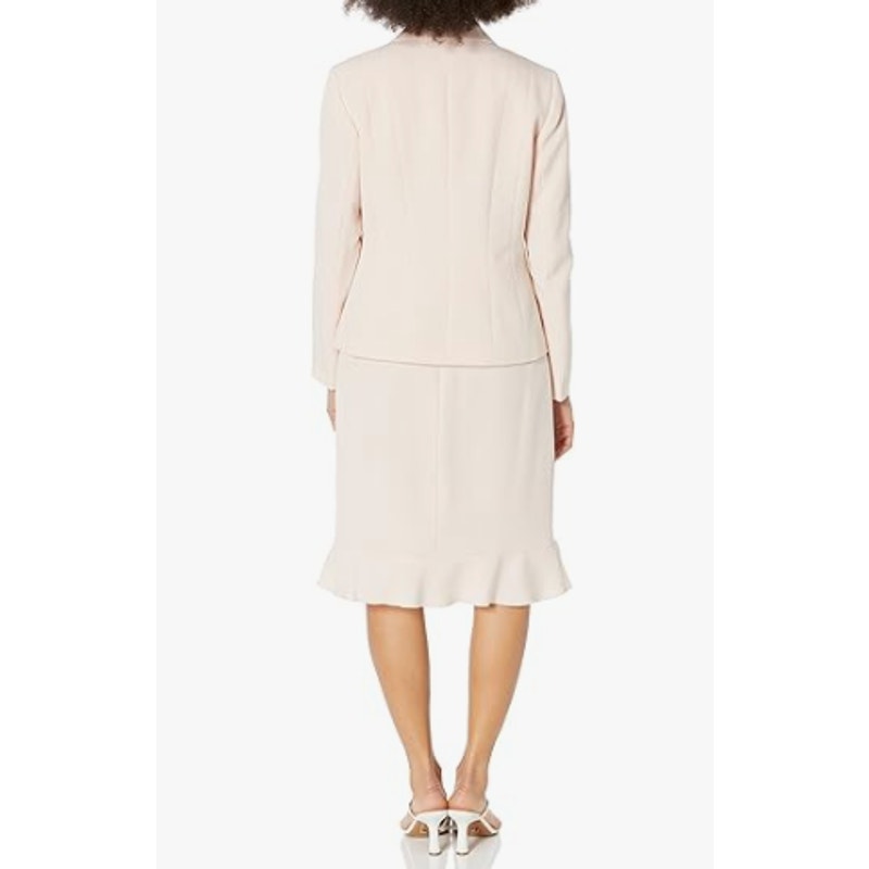 LE SUIT Contrast Button Suit Jacket 6 PETITE Light Blossom Pink Notch Blazer NWT