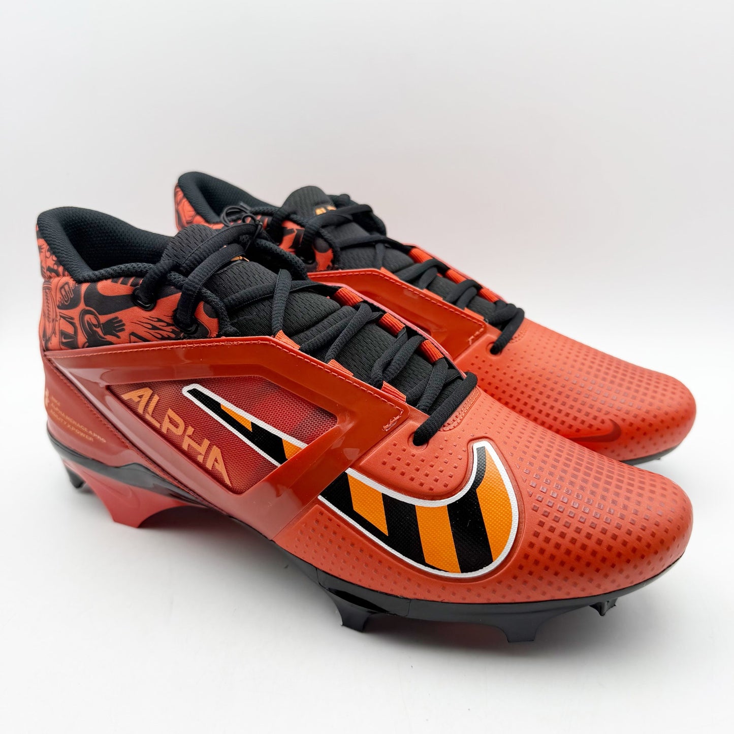 Nike Mens Alpha Menace 4 Pro NRG Molded Football Cleats 11.5 Orange Black NWOB