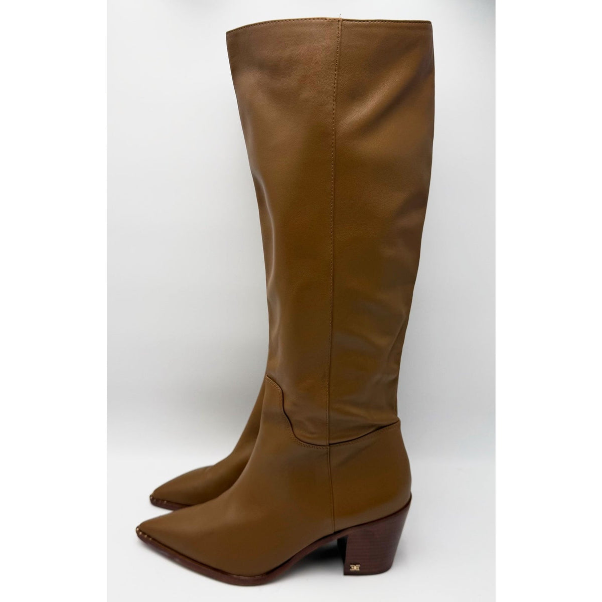 Sam Edelman Womens Lindsey Heeled Knee High Boots Size 11 Brown Leather NWOB