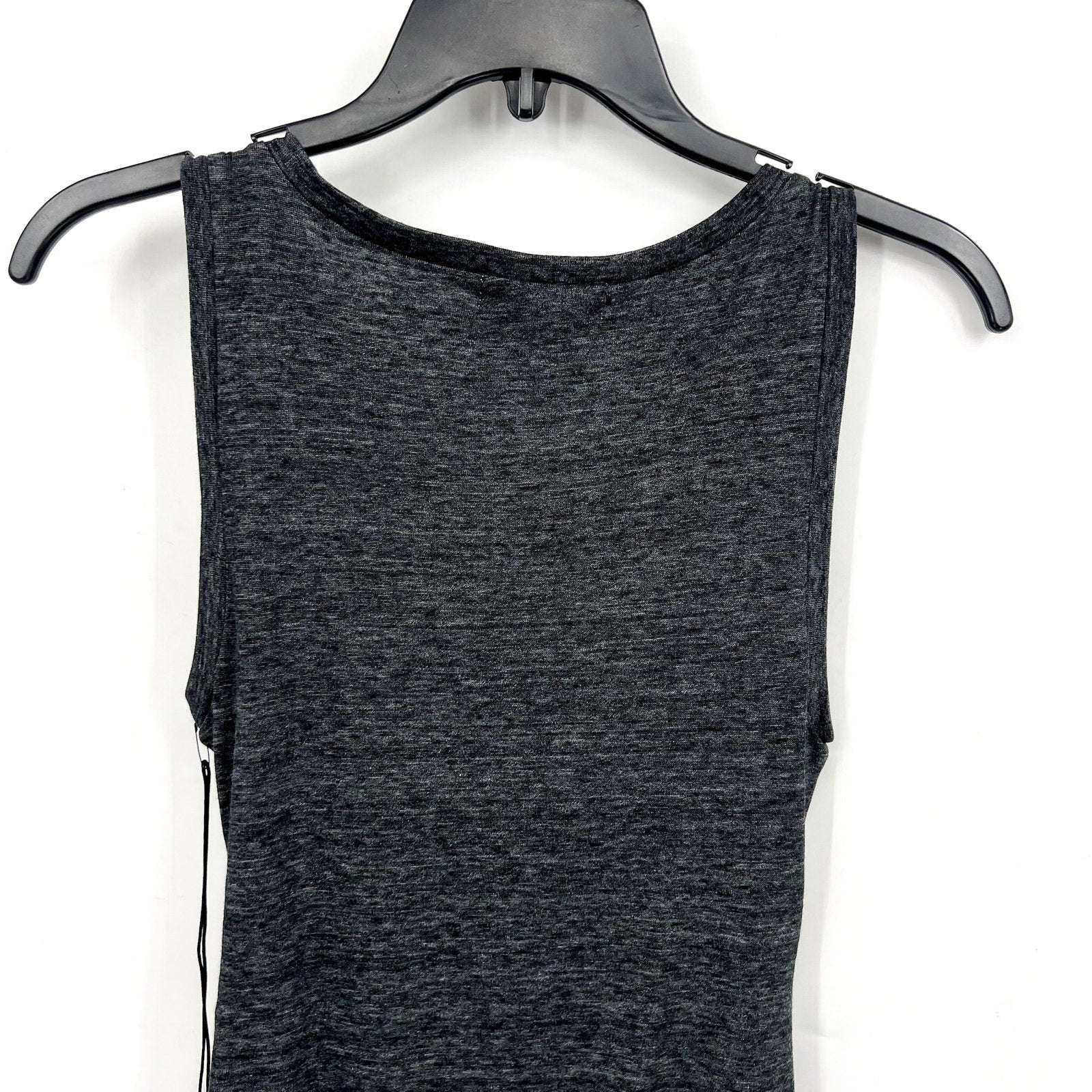 TREASURE & BOND Ruched Sleeveless Jersey Tank Dress XS Charcoal Gray NWT