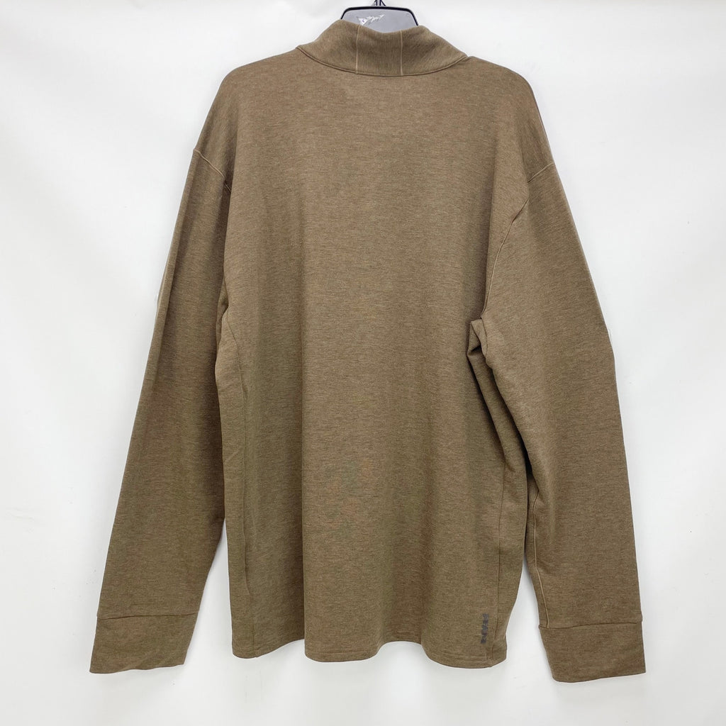 prAna Mens Altitude Tracker 1/4 Zip Pullover XXL Camel Tan Sweatshirt NWT