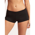 SEAFOLLY Women's Roll Top Boyleg Swim Bottom Size 10 Black NWT