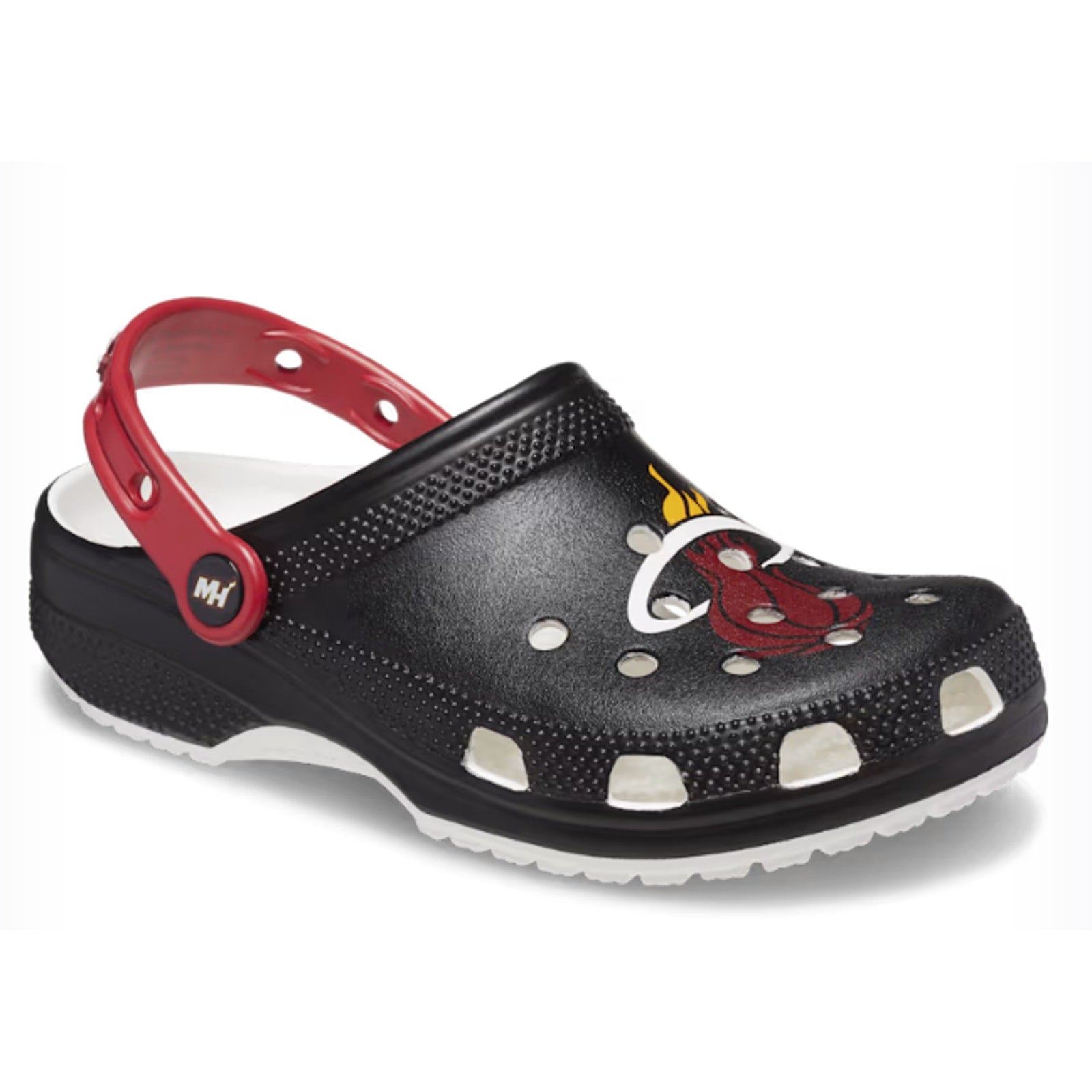 Crocs UNISEX NBA Miami Heat Classic Clog Mens 7 Womens 9 Black Red NWT