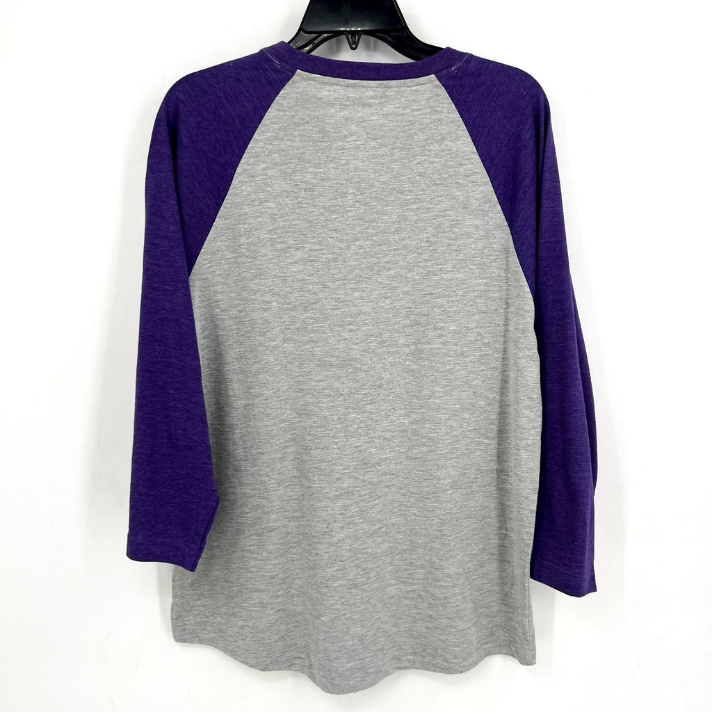 COLLOSEUM Mens East Carolina Pirates Baseball Tee Large Grey Purple NWT