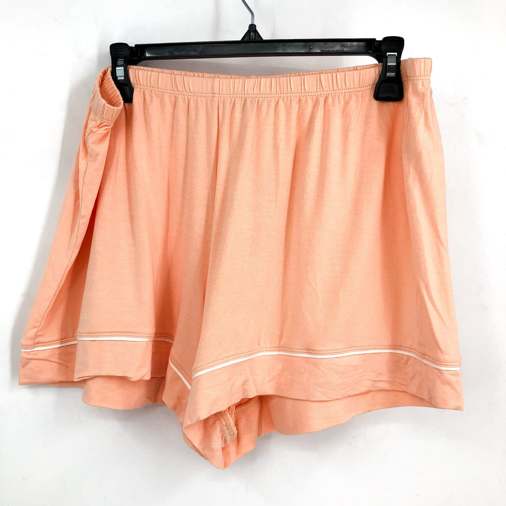 EBERJEY Gisele Relaxed Short PJ Set Large Peach Parfait Ivory TENCEL Modal NWOT