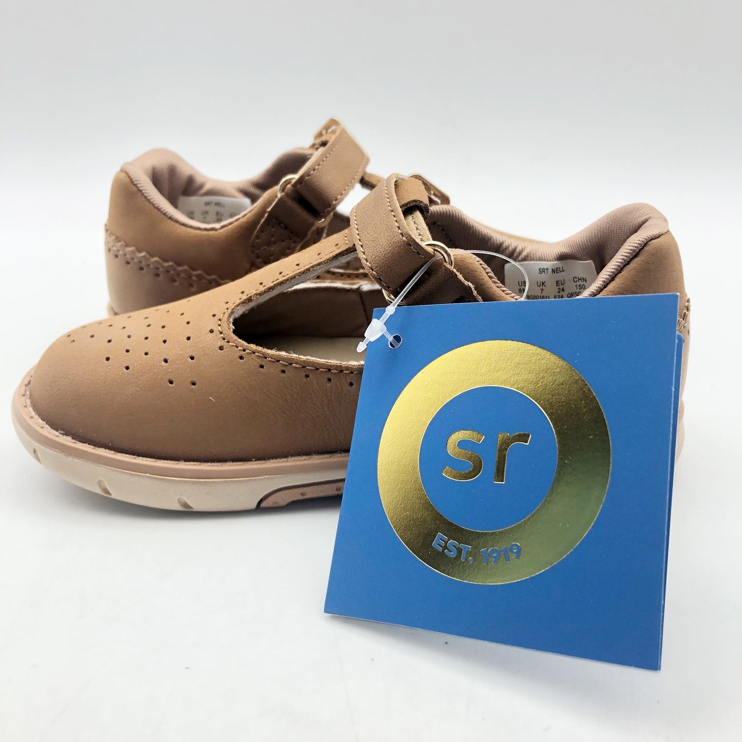 Stride Rite Girls SRT Nell Hazel Mary Jane Flats Size 8 Toddler Shoes Brown NIB