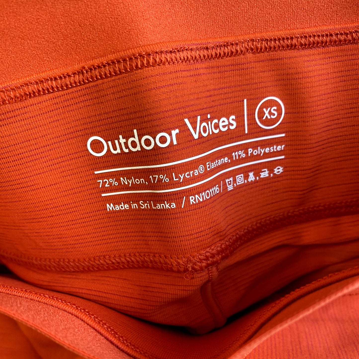 OUTDOOR VOICES Womens Thrive 7/8 Leggings Paprika Orange XS