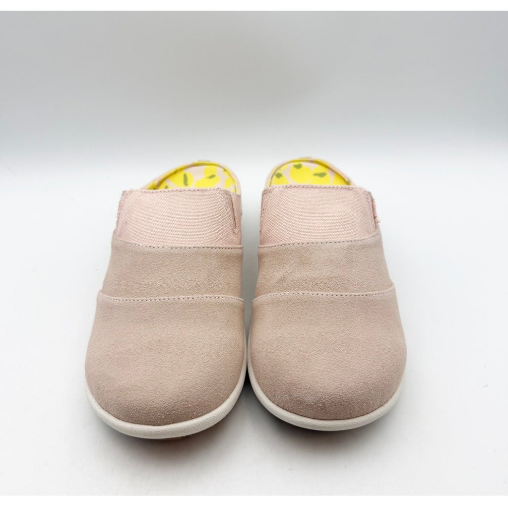 SPENCO Womens Siesta Bokeh Layered Clogs 5.5 WIDE Blush Pink Suede Lemons NIB